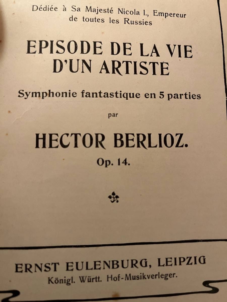 Rare et belle partition 1900 Berlioz Symphonie fantastique