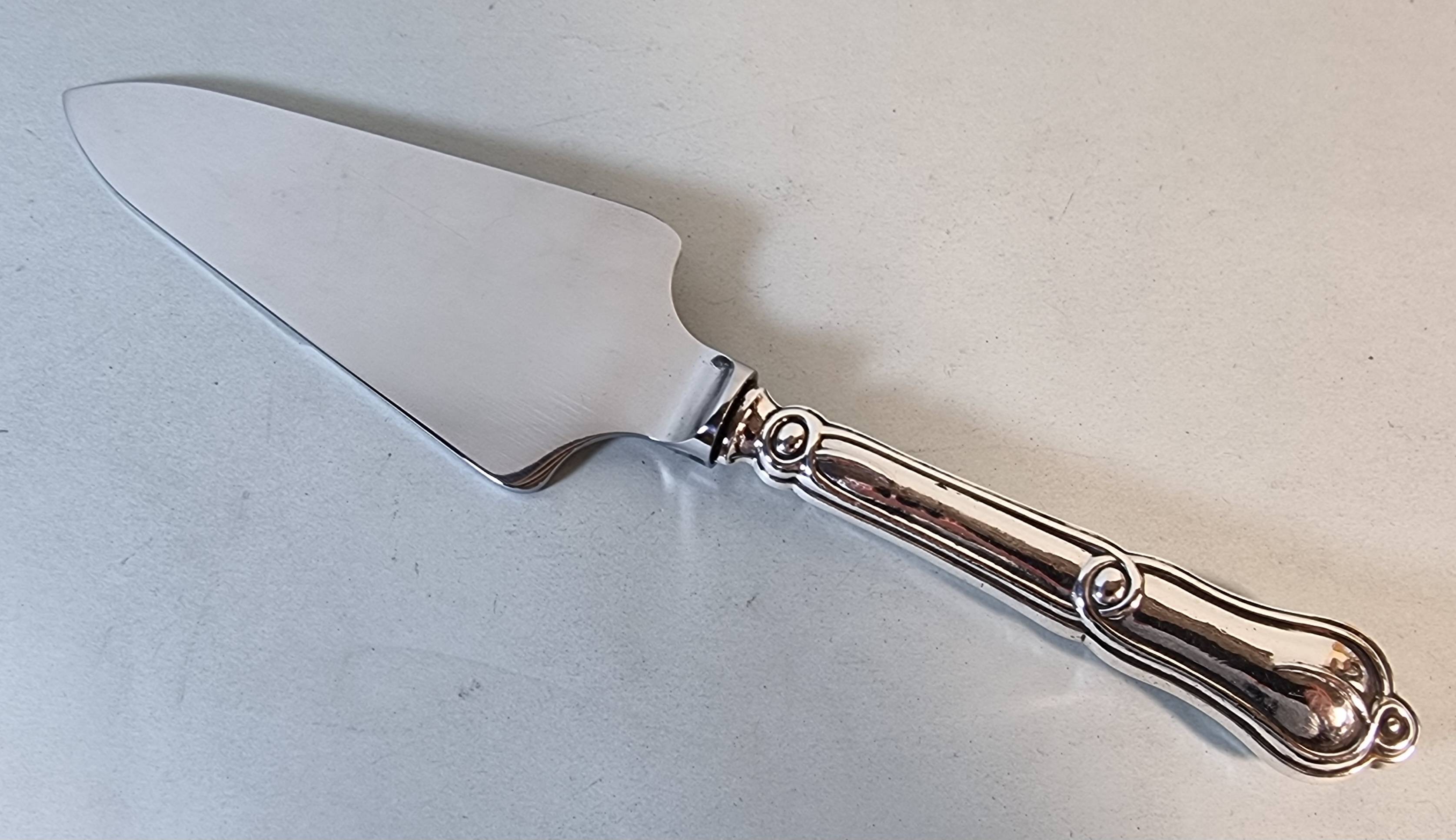 Superbe Pelle à Tarte Argent Massif Poinçon Copenhague Danemark 1911 09 Oois