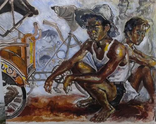 Betjaks drivers Djakarta - Indonésie - Sambodja (Tio Kiem Hieu) Né en 1931