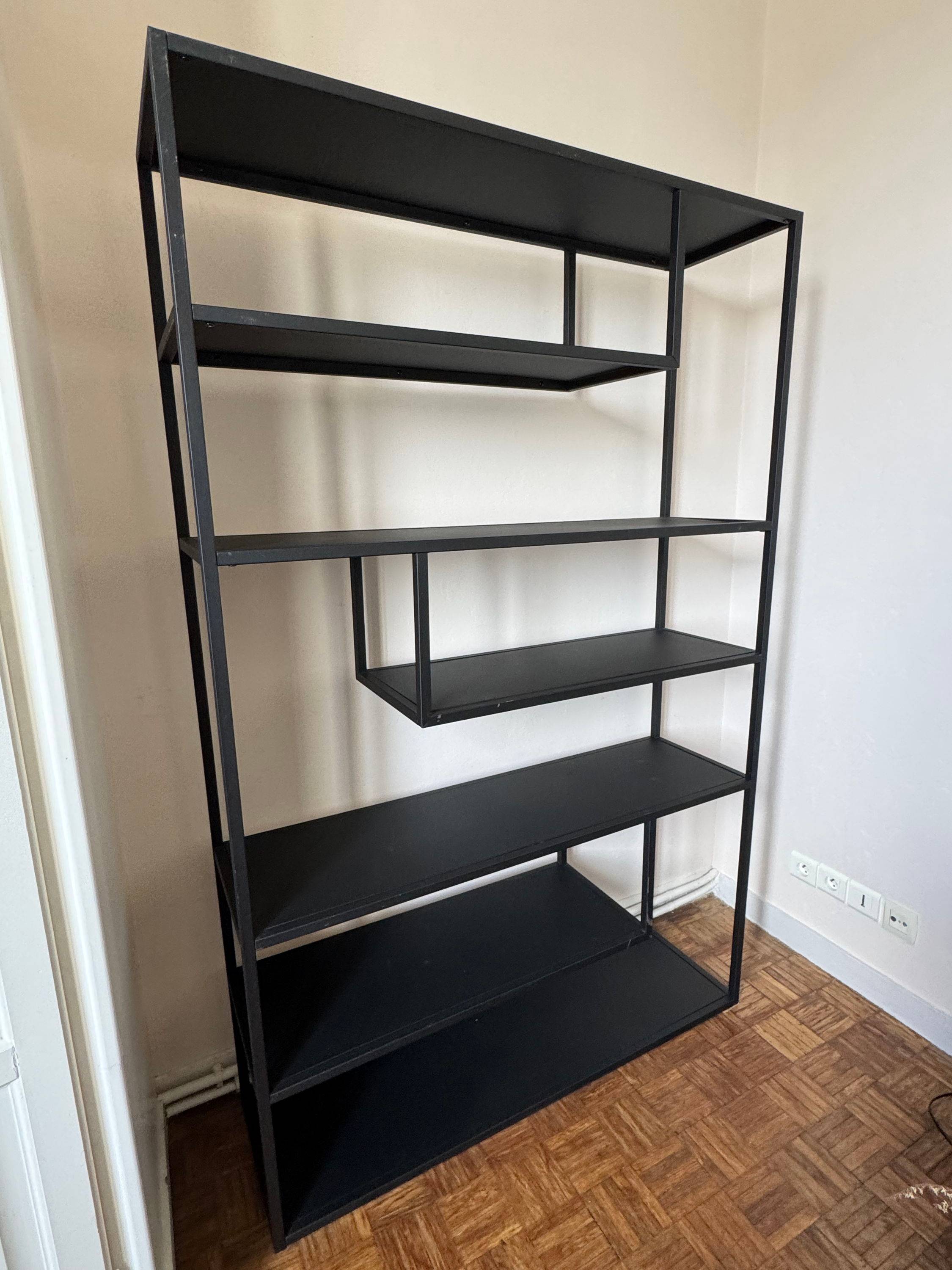 Bibliothèque Métal noir