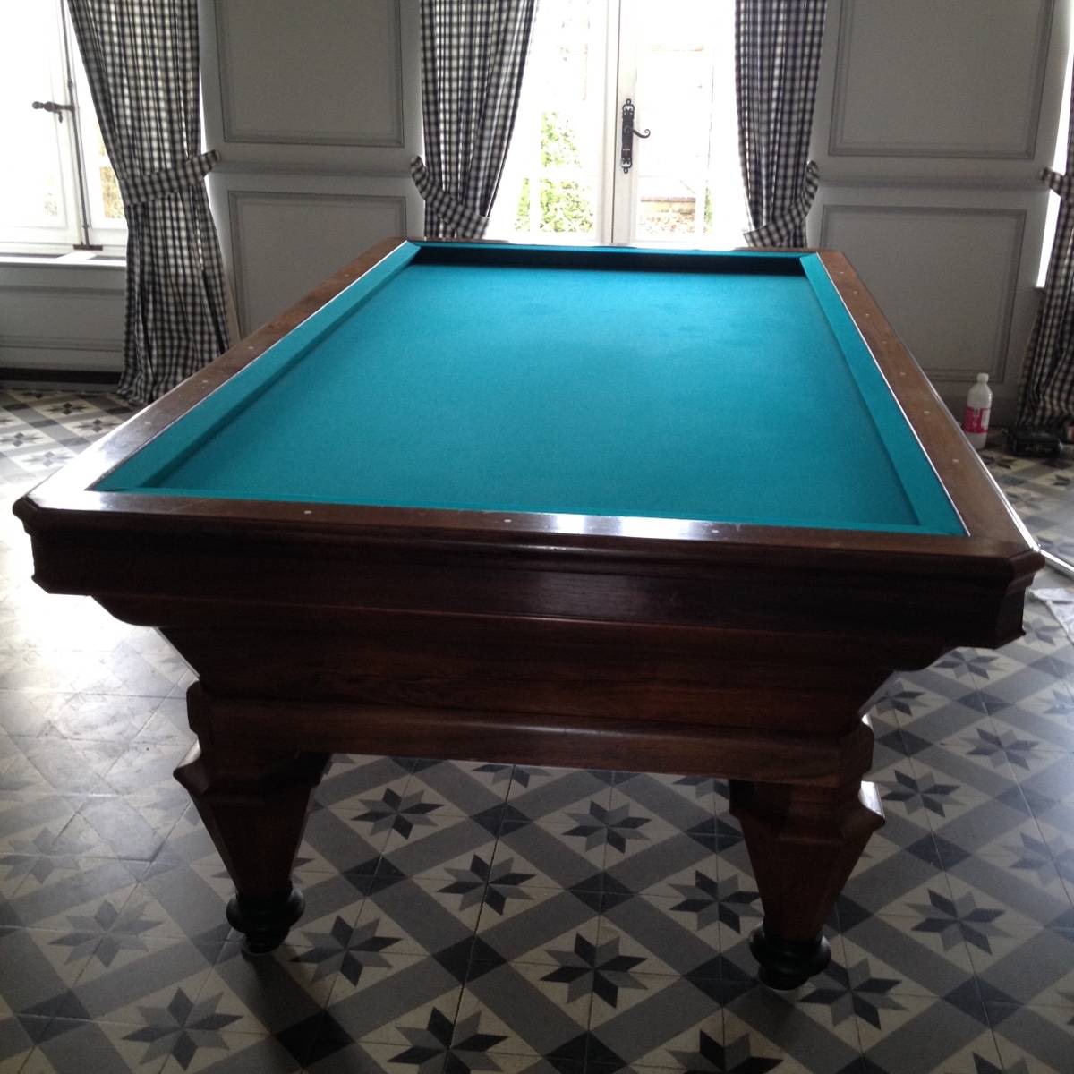 Billard français ancien en bois massif avec accessoires complets - Jeux & Jouets