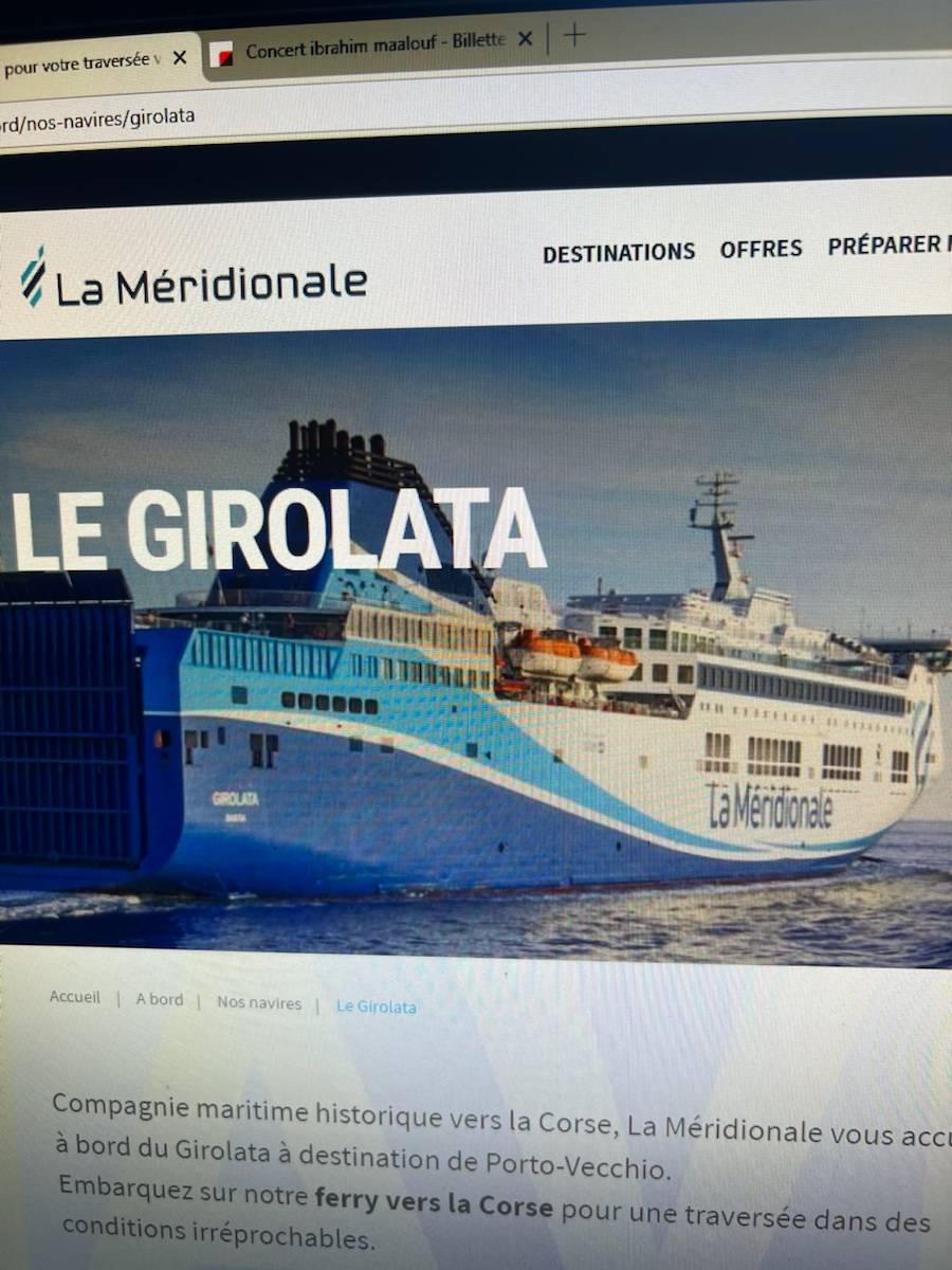 Propose billet aller-retour pour la Corse le 24 août