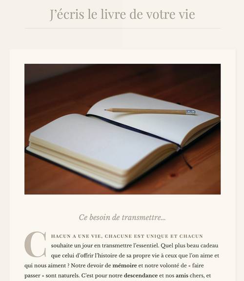 Biographe de l’existence