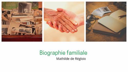 Biographe familiale propose ses services