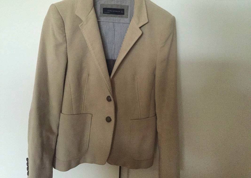 Blazer beige velours Zara