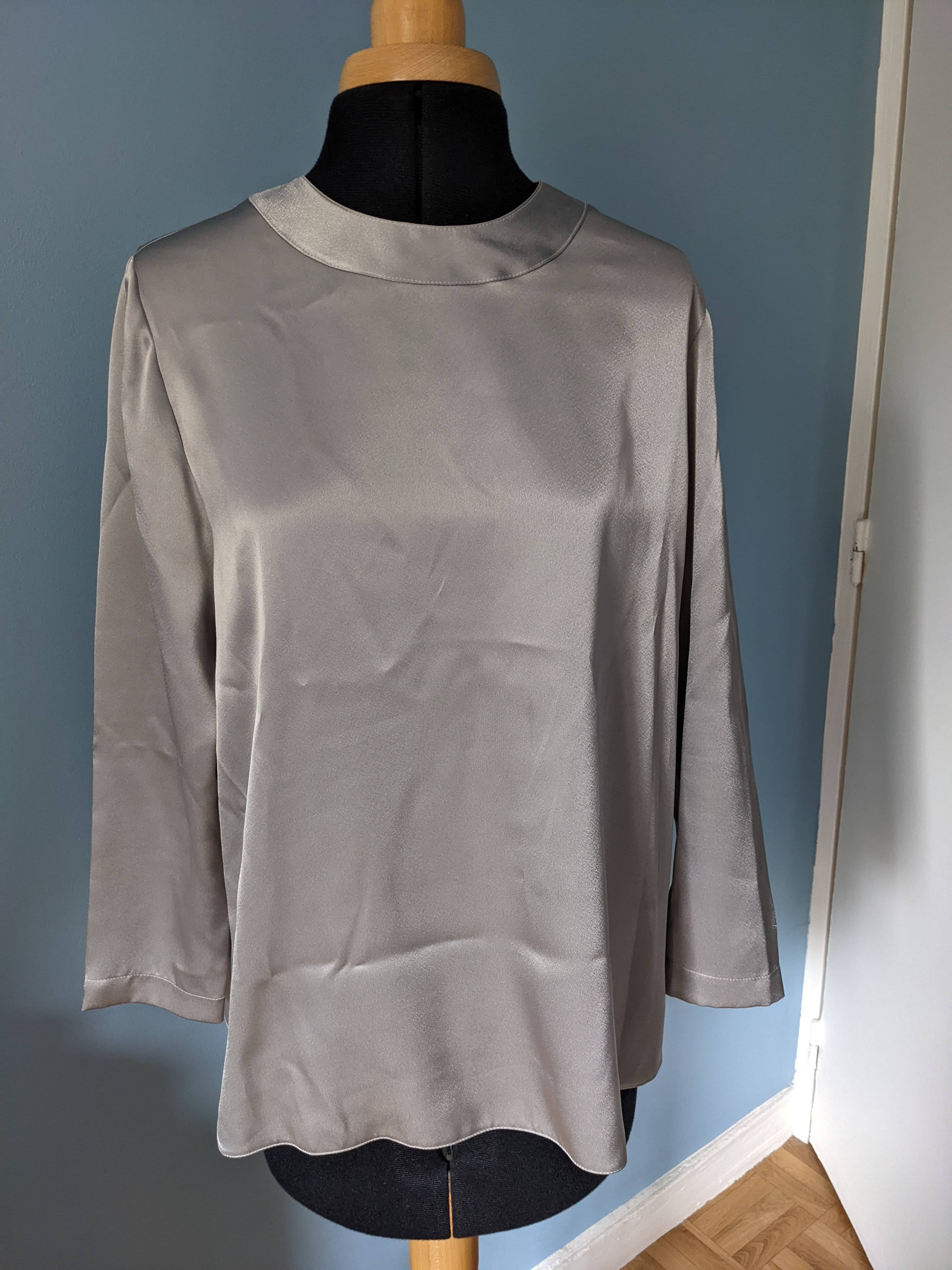 Blouse argentée T38 vintage