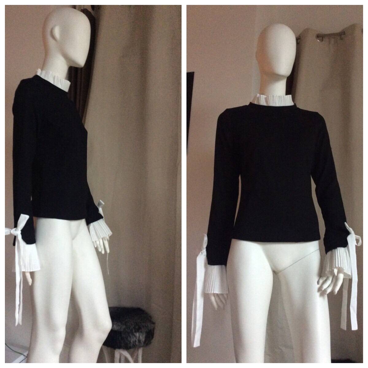 Vends Blouse crée du recyclage de vêtements neufs accidentés taille L