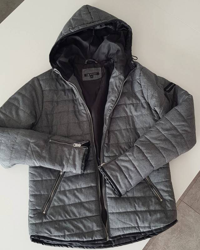 Blouson gris souris Malkovich - Taille M - matelassé demi saison
