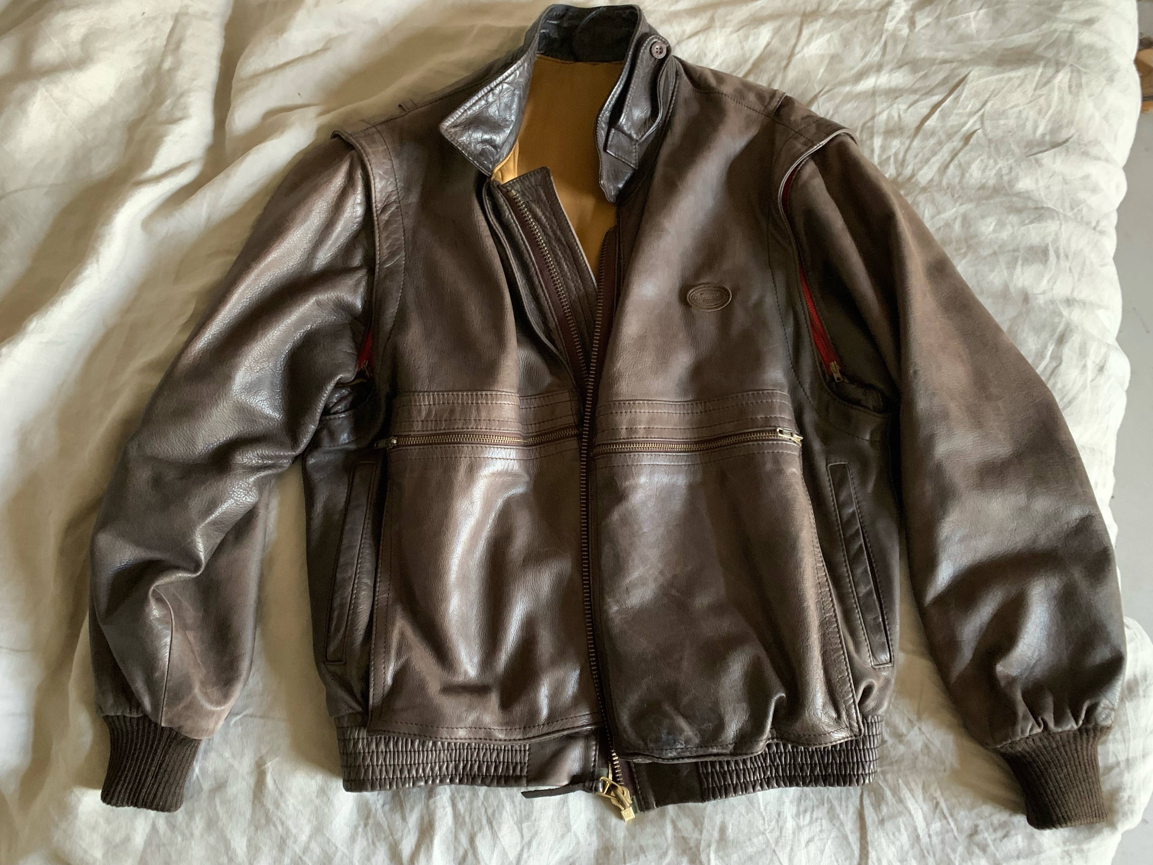 Blouson Cuir Vintage Faconnable - Taille L