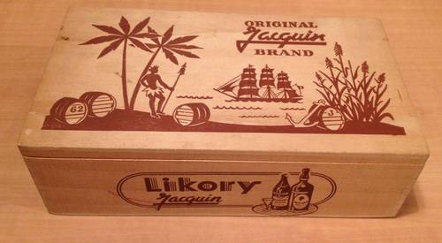 Boîte en bois collector "Original Jacquin brand" en très bon état