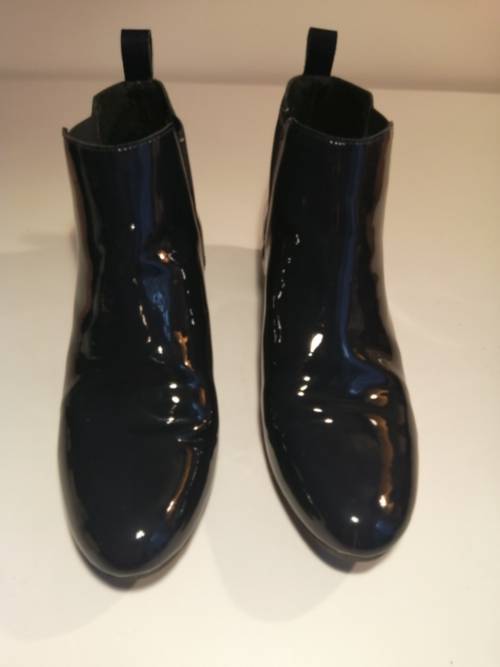 Bottines pointure 40 - cuir vernies Bleu Marine