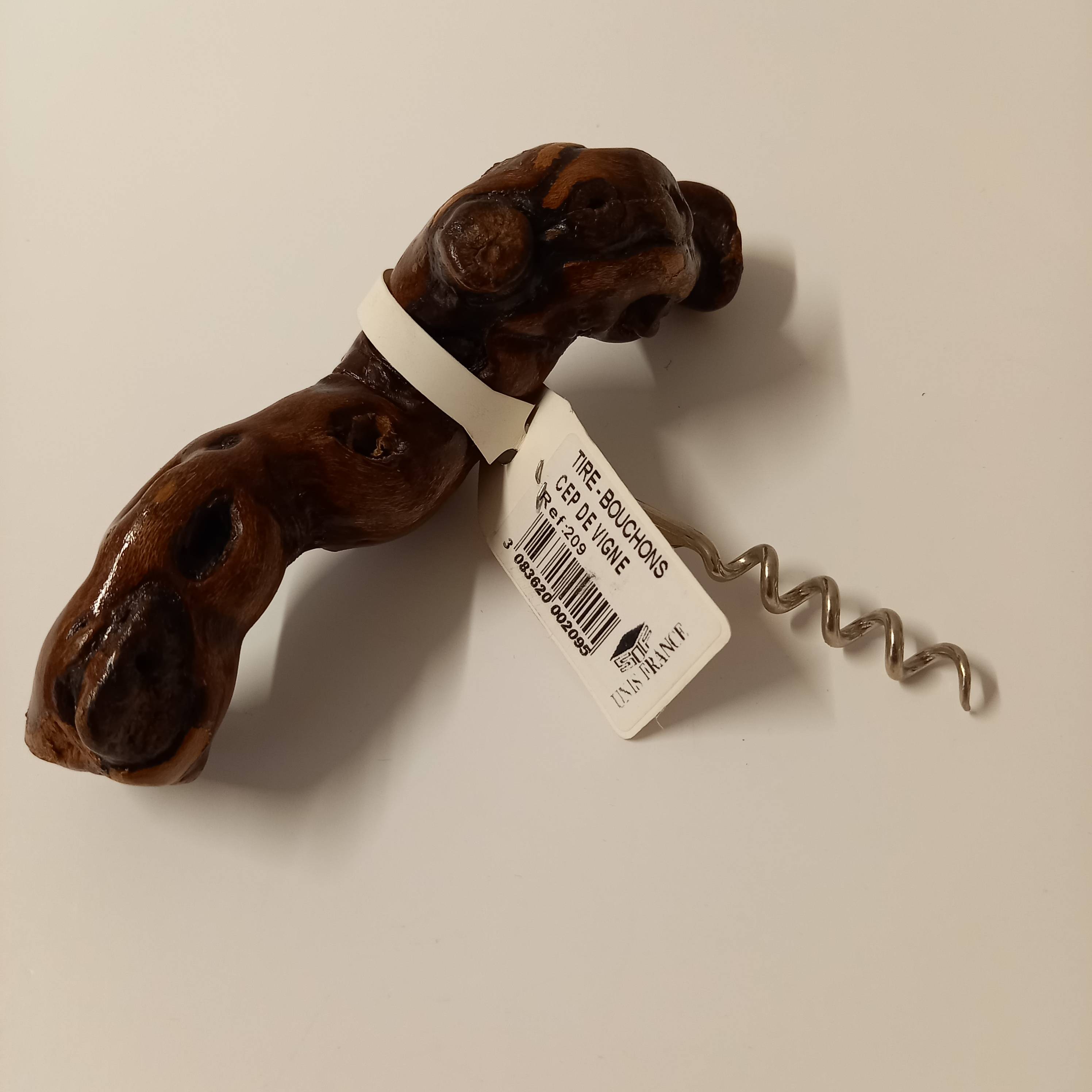 Tirebouchon en forme de cep de