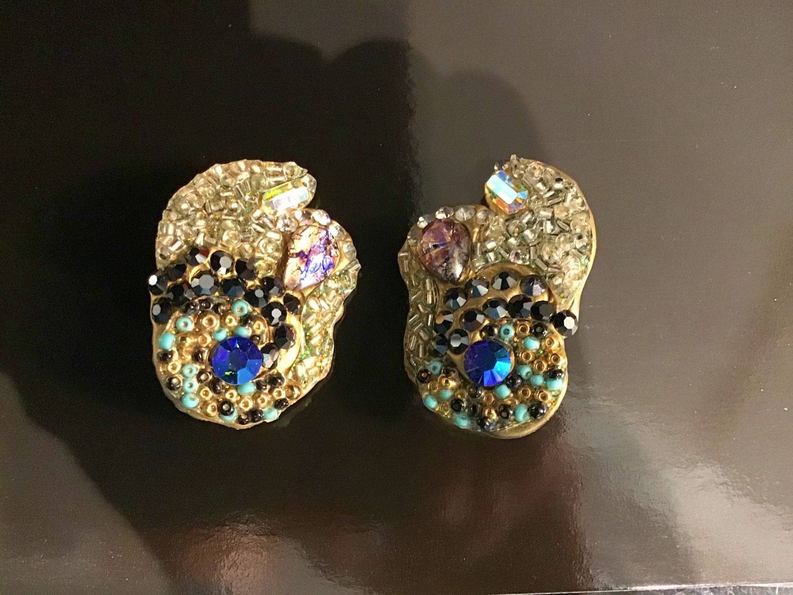 Vends boucles d’oreille Clips - Création originale style Art Déco