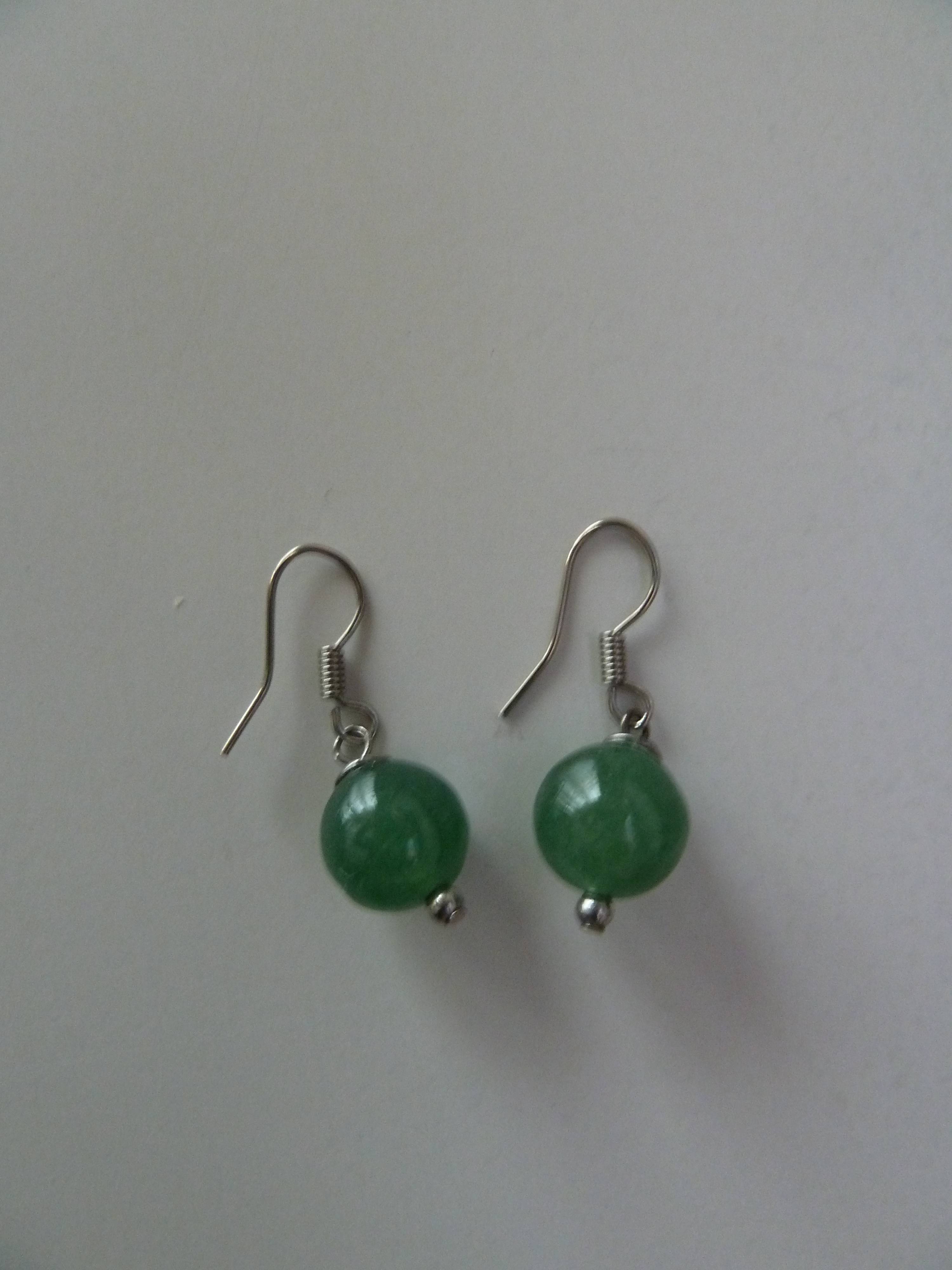 BO2040 - Boucles d'Oreilles Créoles Acier Doré et Anneau Perles Résine Vert Pastel - Oh My Shop