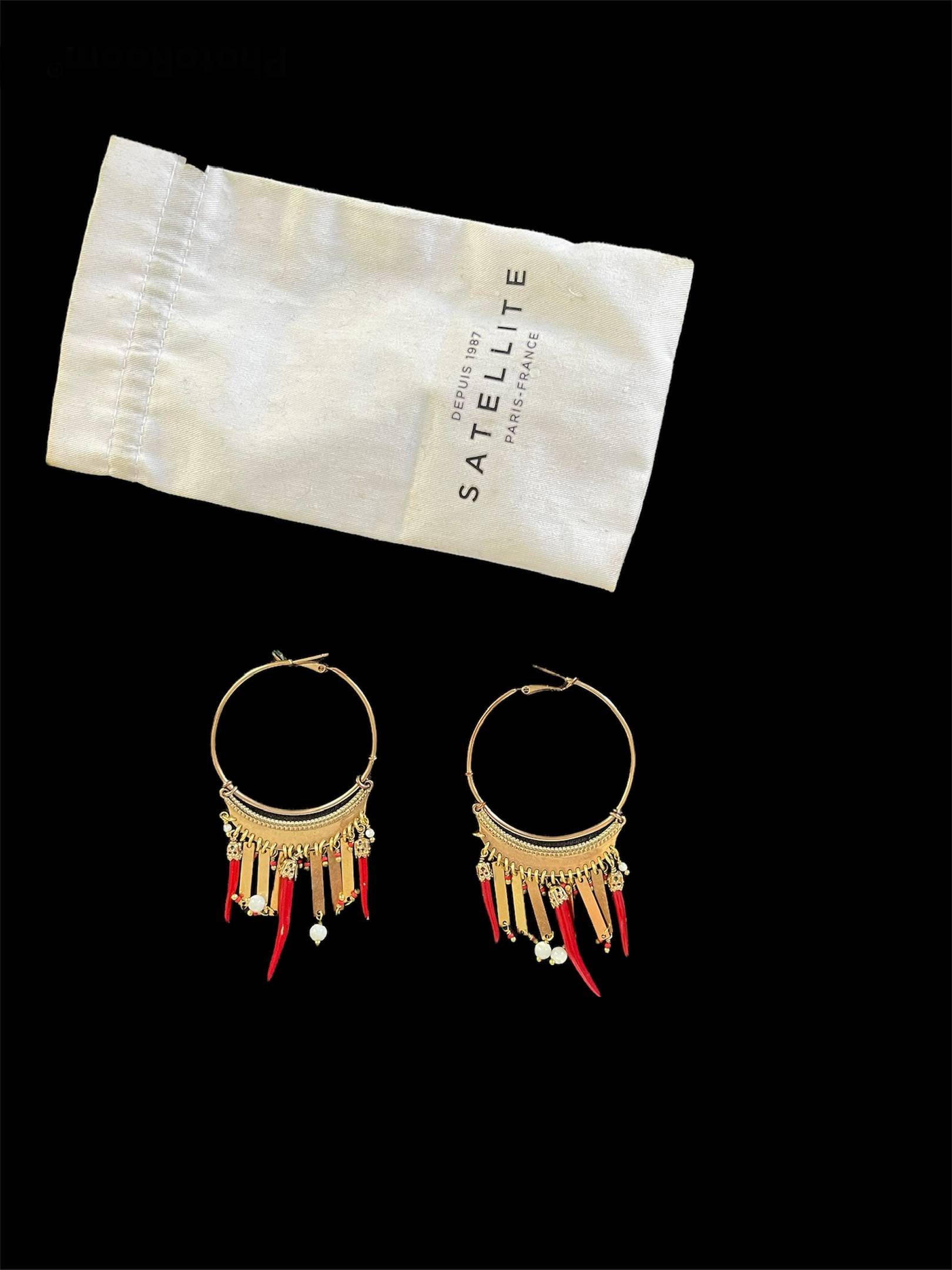 Soul-Cats Créoles Blanches - Paire De Boucles D'Oreilles Métal - Ø 5 Cm - Style Classique