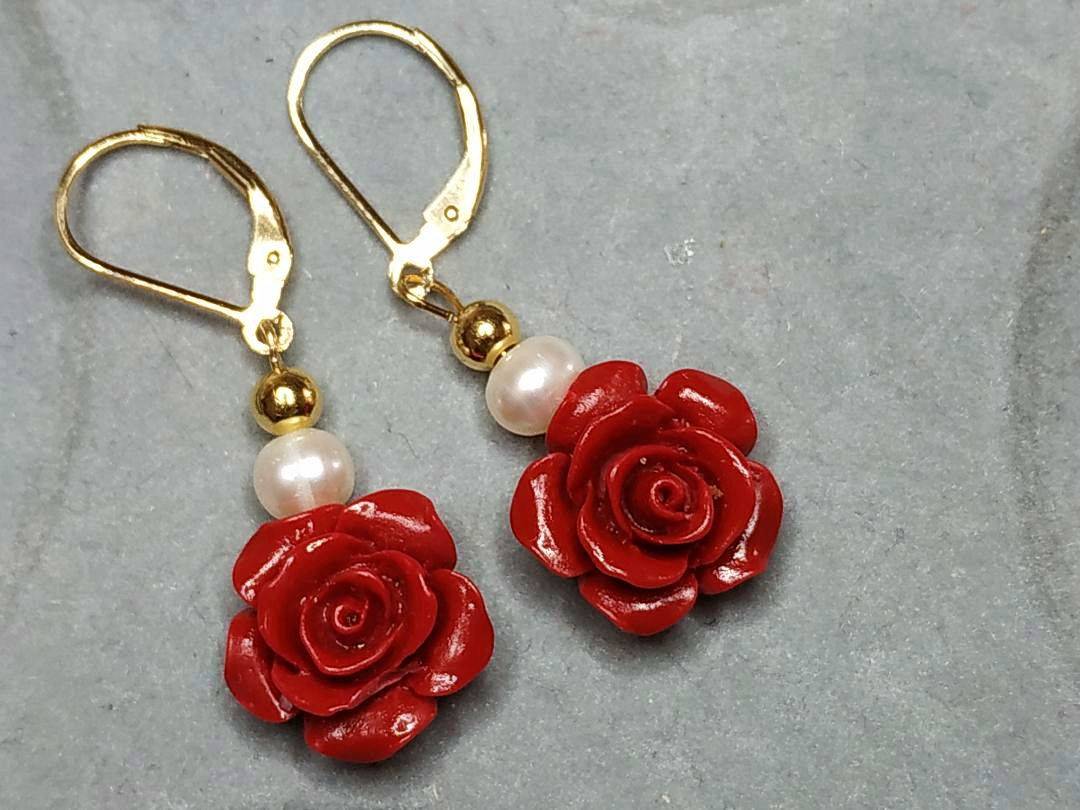 Boucles d’oreilles fleur de corail