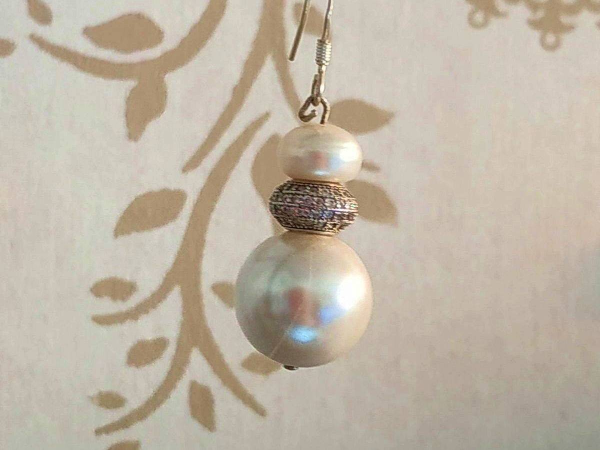 Boucles d’oreilles duo de perles crochet ou clip