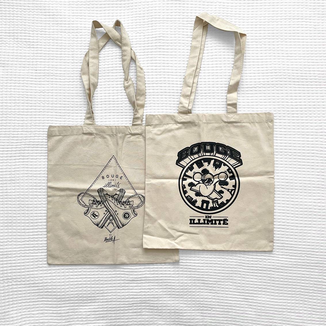Lot de 2 Tote bags "Bouge en illimité" - carte Imagine’R