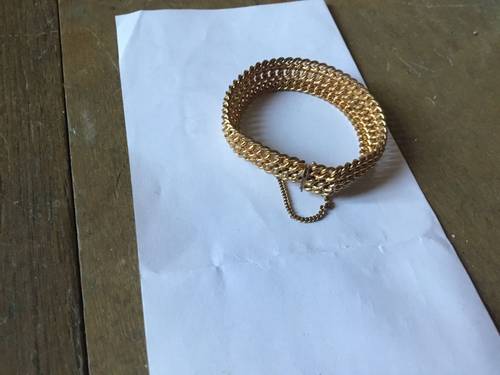 Bracelet maille américaine en plaqué or