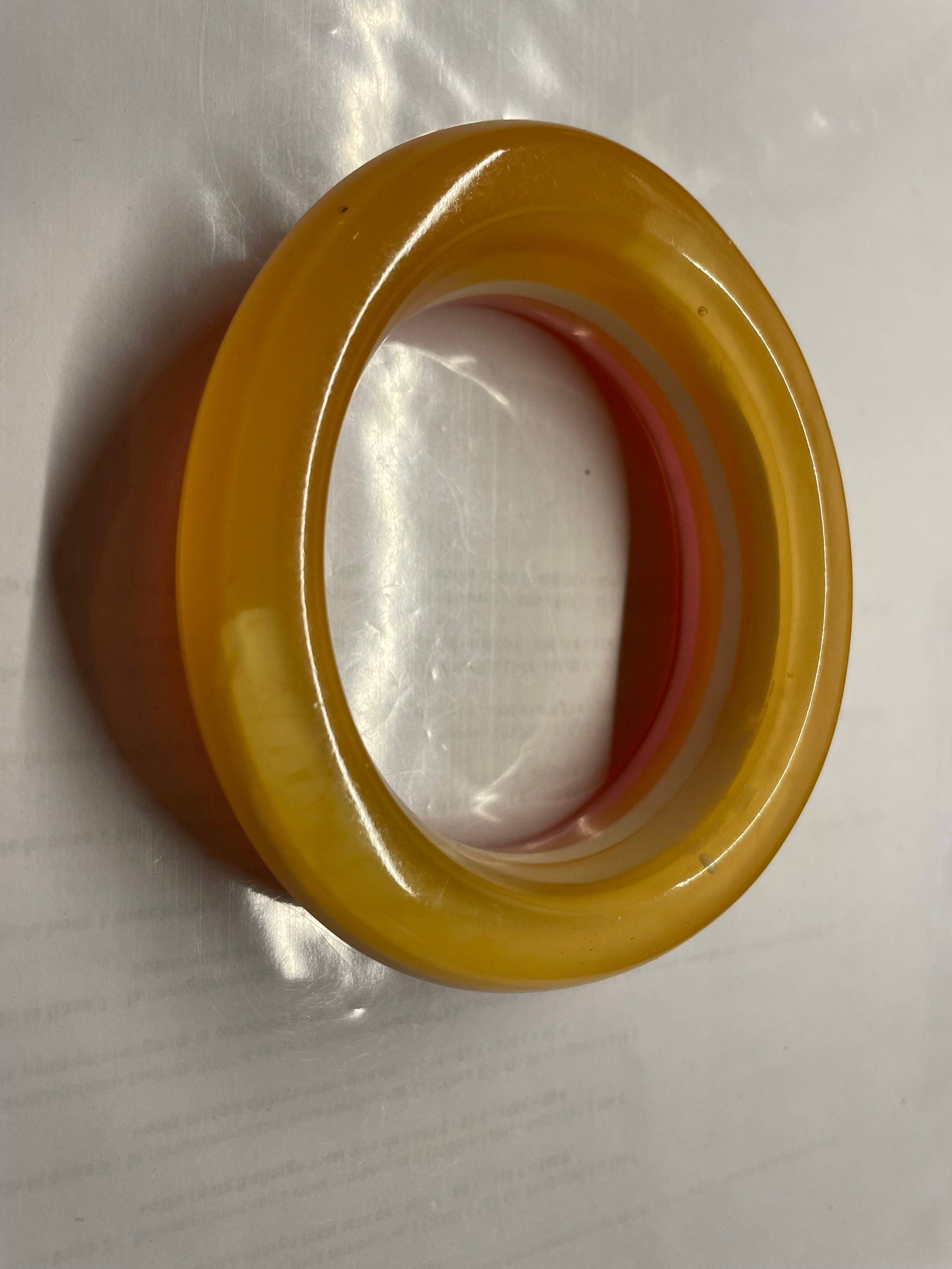 Vends bracelet résine orange multicolore Antigona