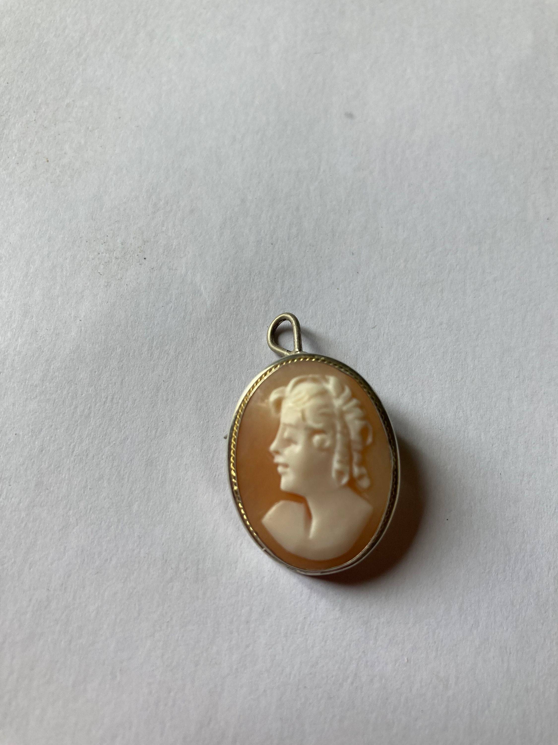 Broche Ancienne En Argent Massif Vermeil Et Pierres - Poinçonnée - Bijou Vintage D'occasion