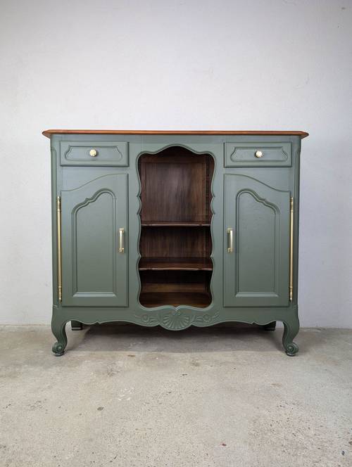 Vends buffet vintage en merisier relooké - Livraison partout en France