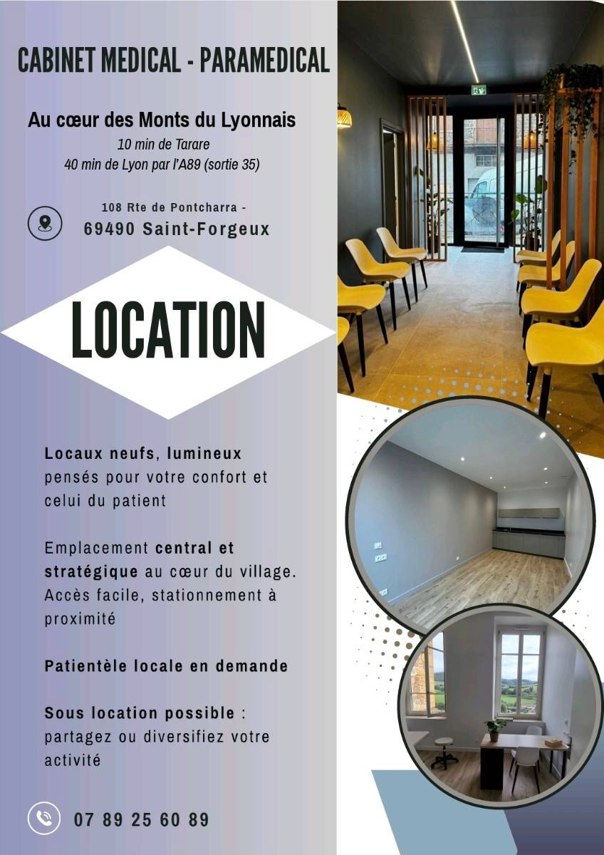 Loue cabinet 17m² dans maison paramédicale