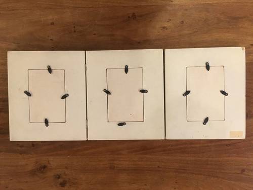 Vends cadre photos triptyque en bois blanc neuf