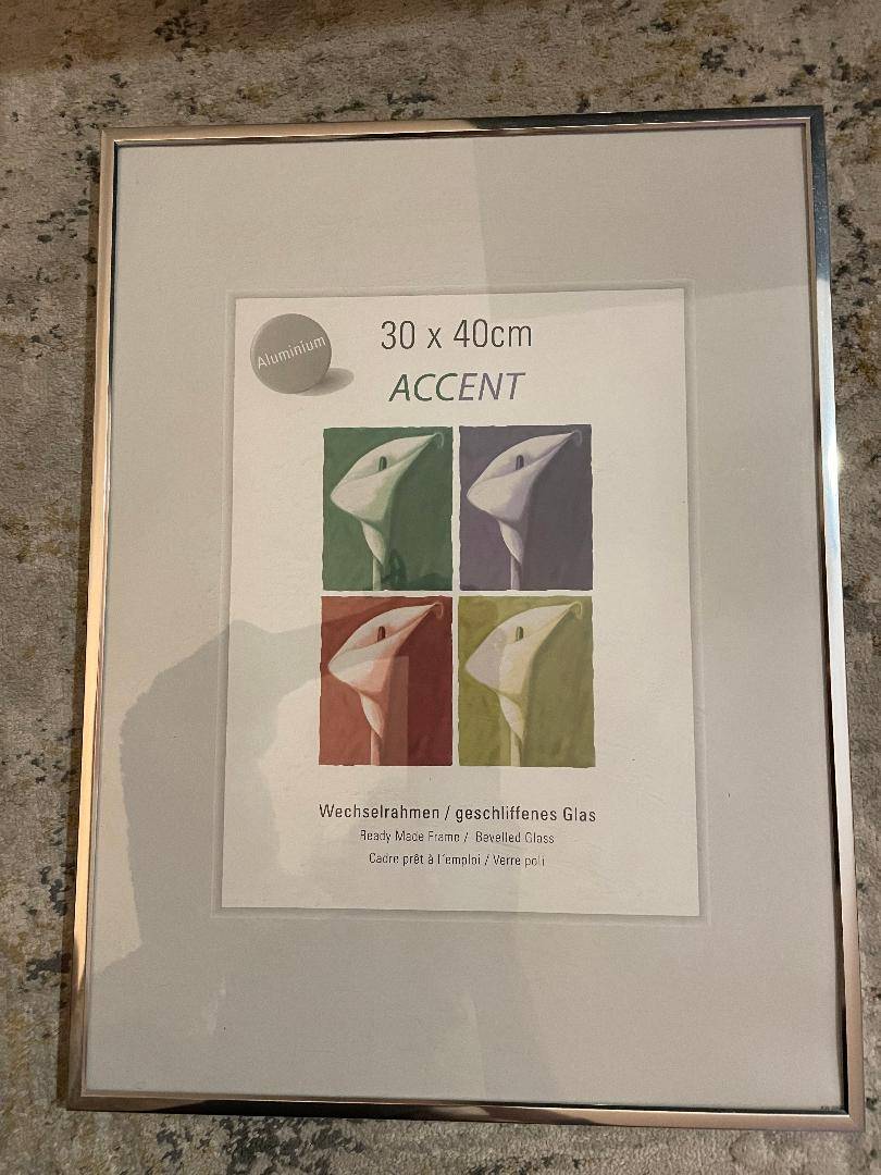 Lot de 3 cadres aluminium 30x40 cm