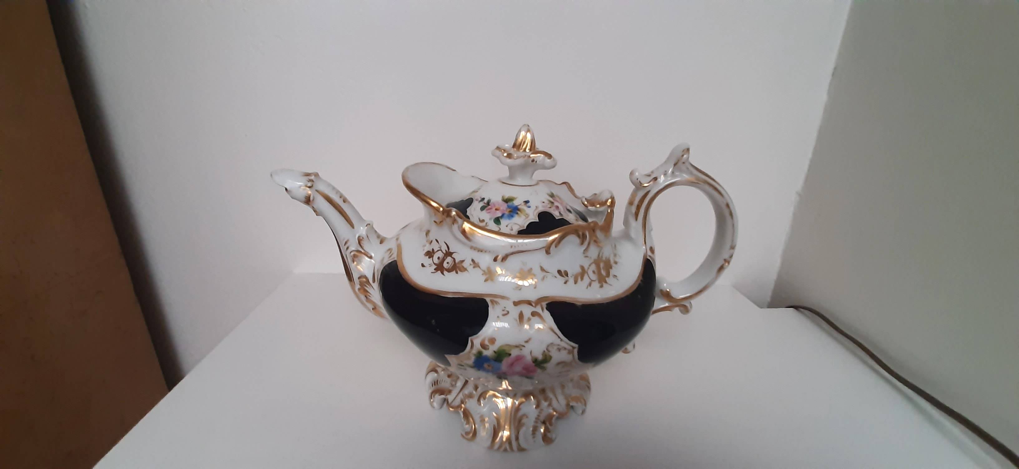 Cafetière ancienne XIXème Porcelaine Vieux Paris