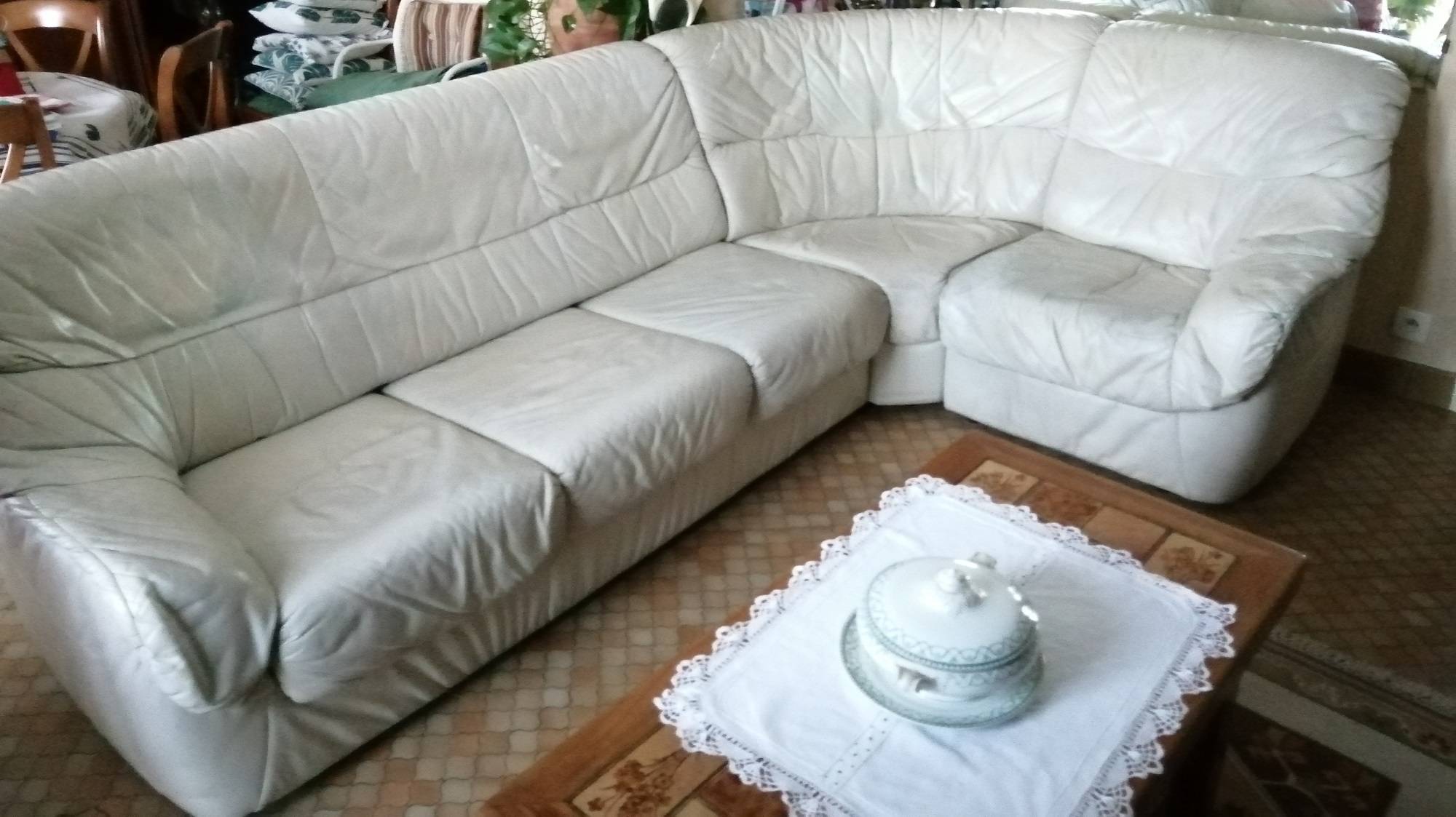 Vends canapé d’angle convertible 5 places