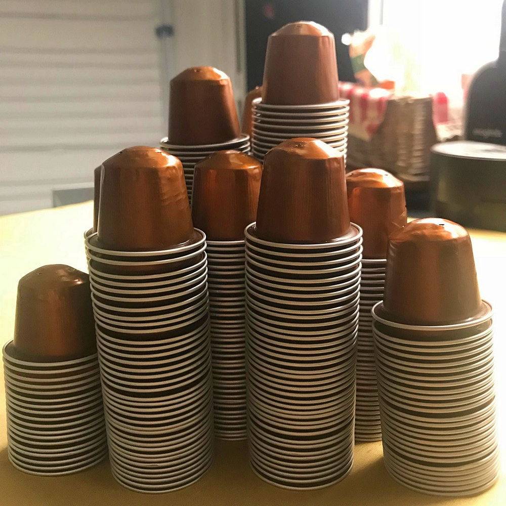 Vends 400 capsules Nespresso vides - couleur marron