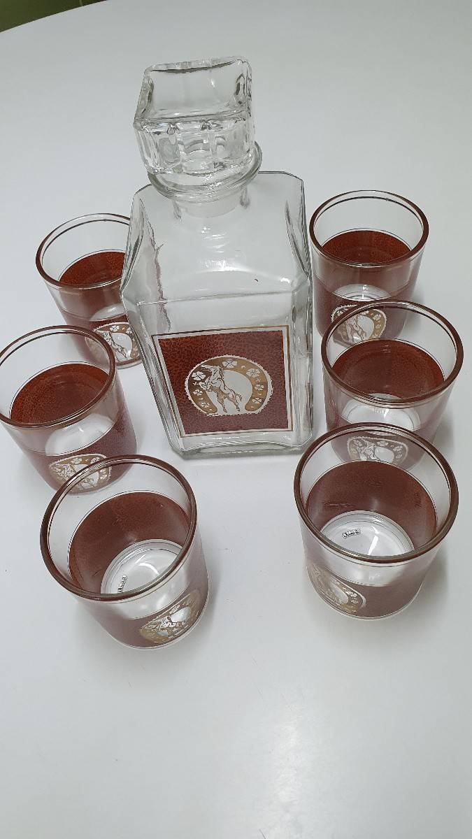 Carafe et 6 verres à whisky