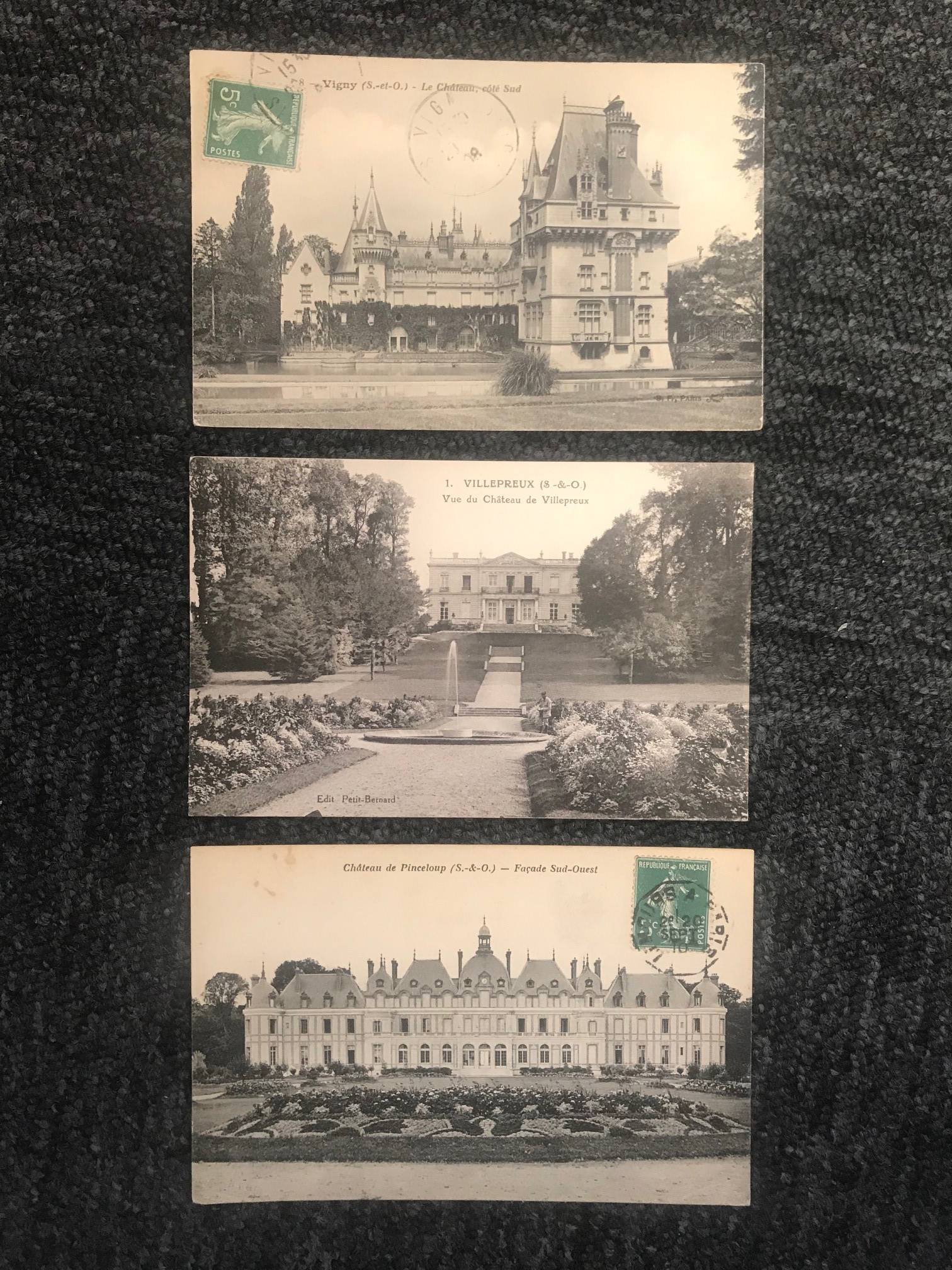 3 cartes de Châteaux d’Ile de France