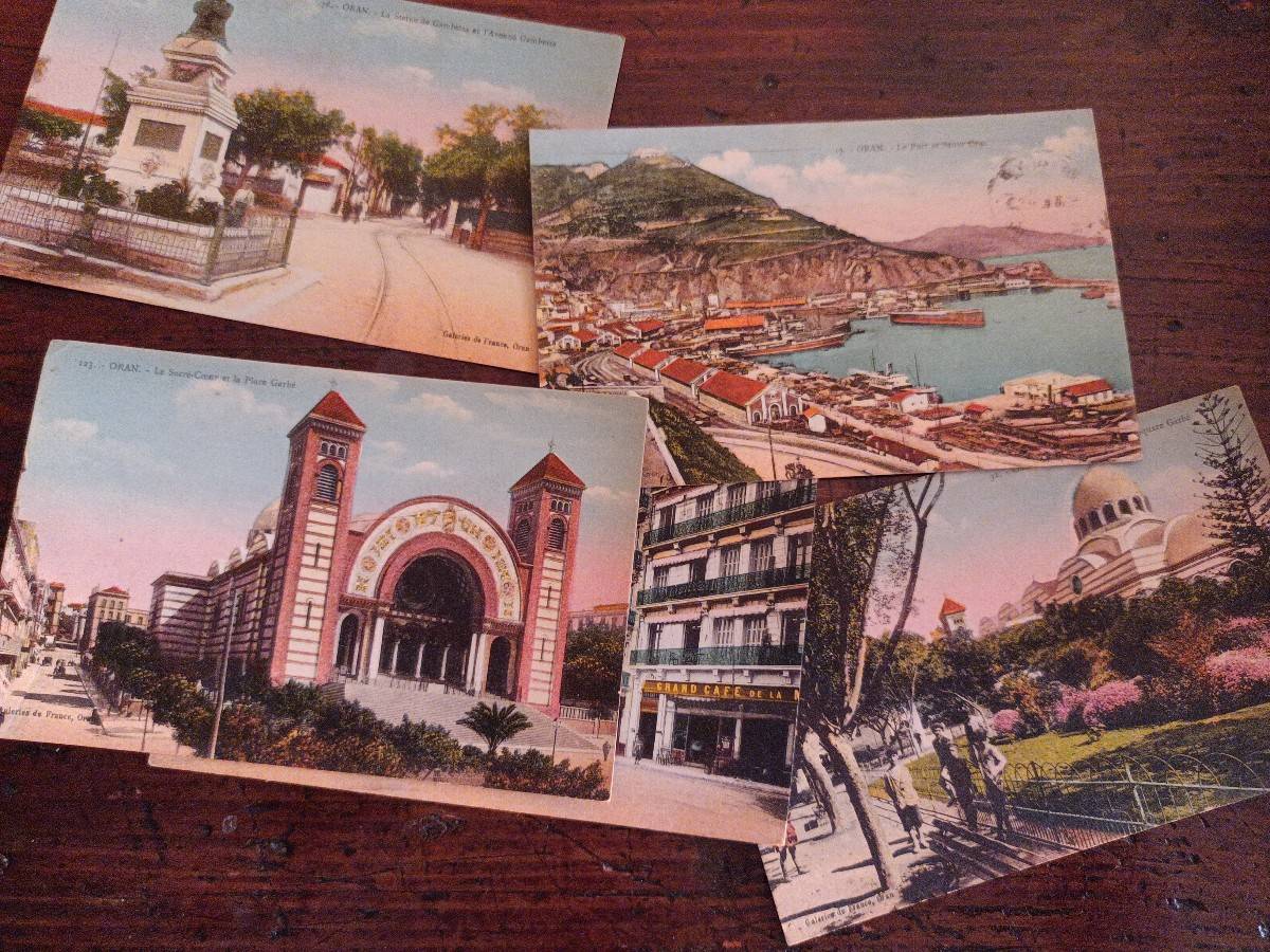 5-cartes-postales-oran-alg-rie-1933-sur-gens-de-confiance