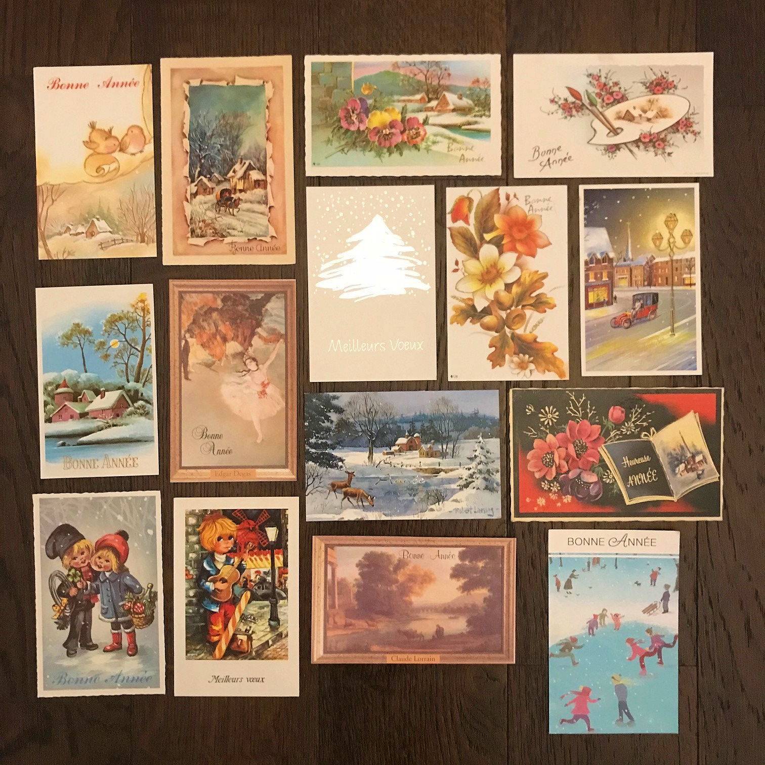 15 cartes de voeux vintage