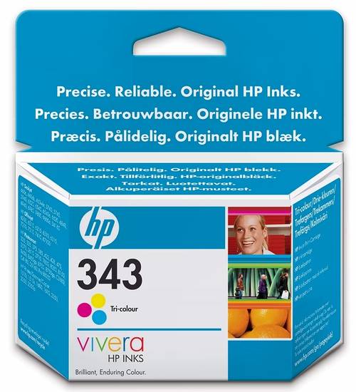 Lot de Cartouches d’Encre HP 343 Trois Couleurs Authentique (C8766EE) Neuve