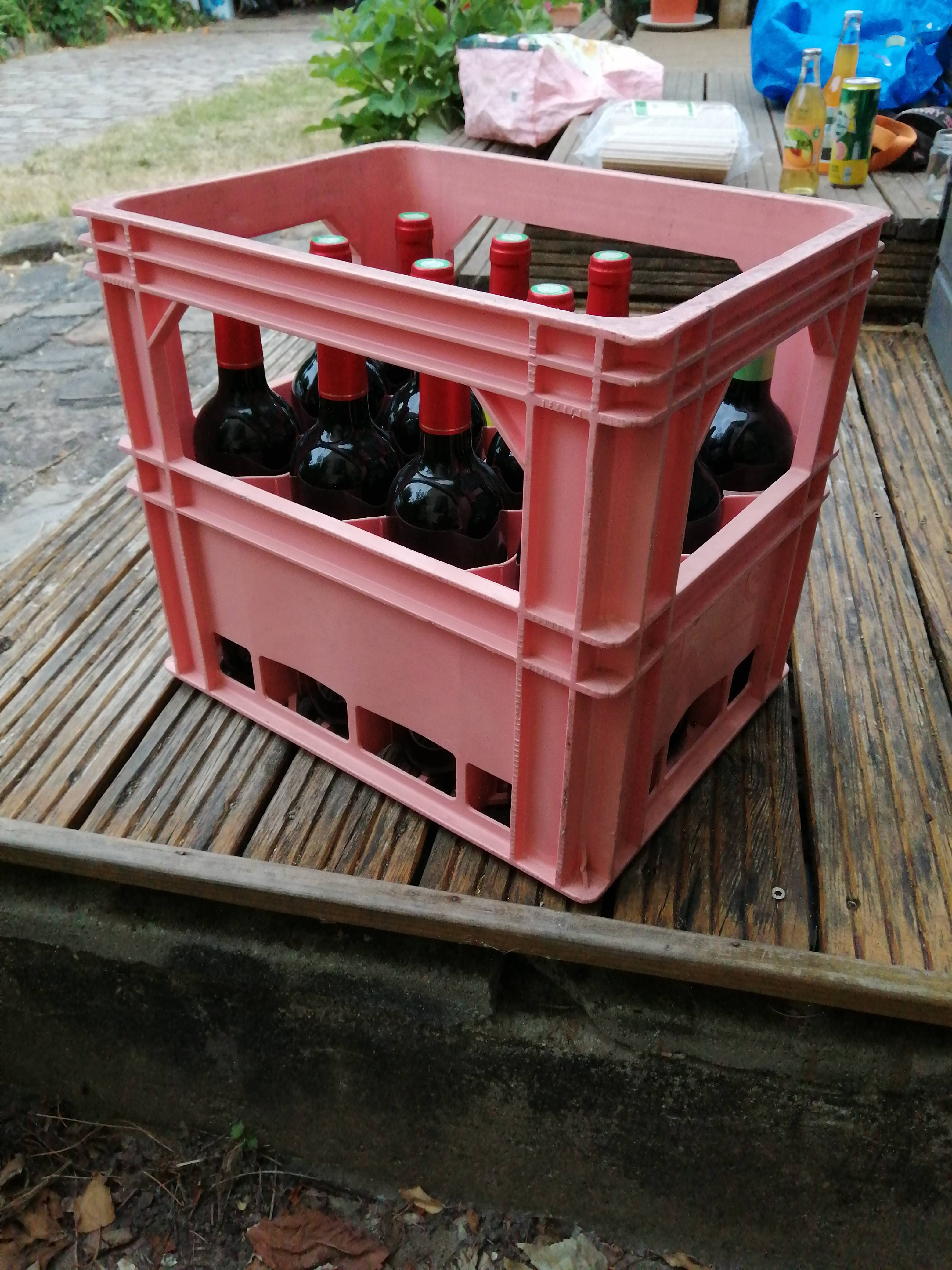 3 casiers Orange pour transport de bouteilles