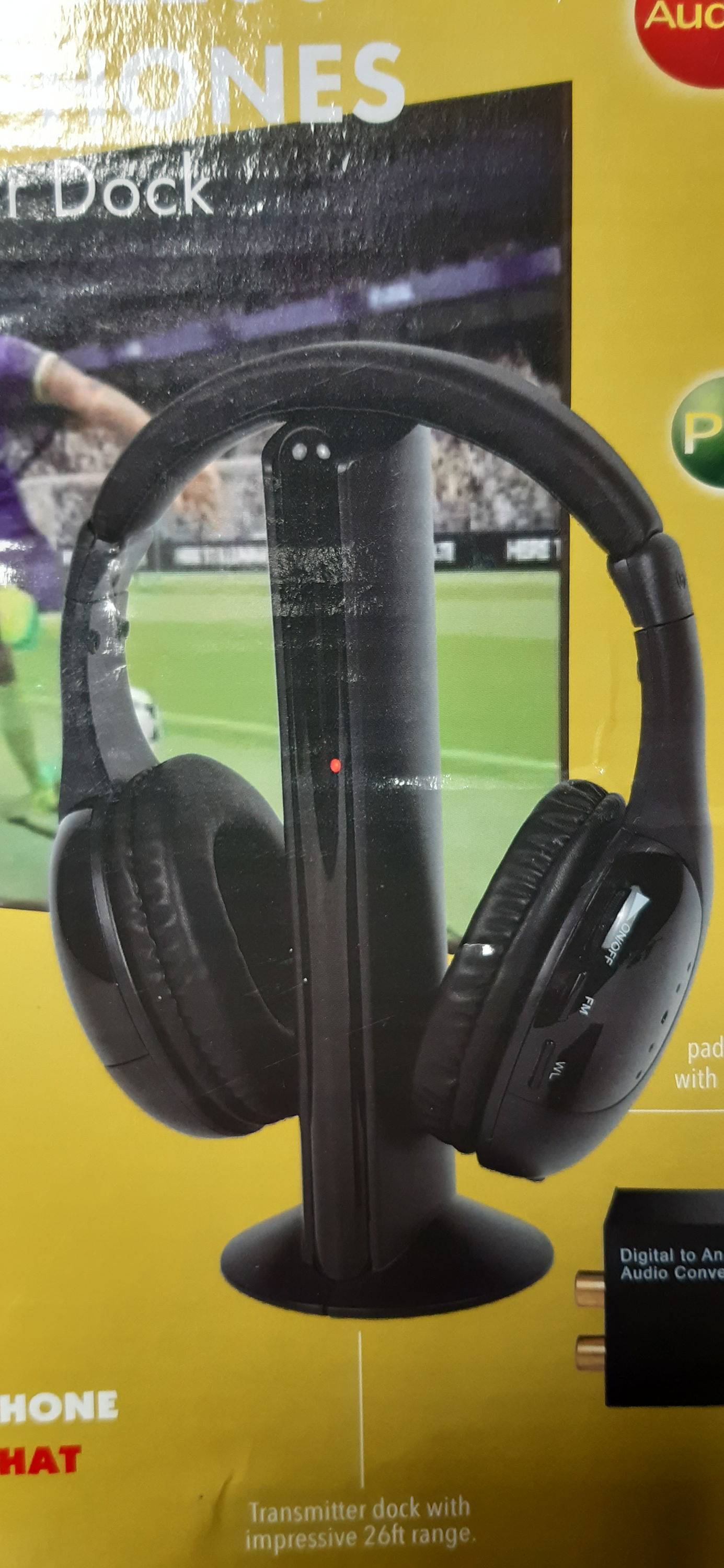 Casque/écouteurs pour TV sans fil, branchement très simple, ETAT NEUF !