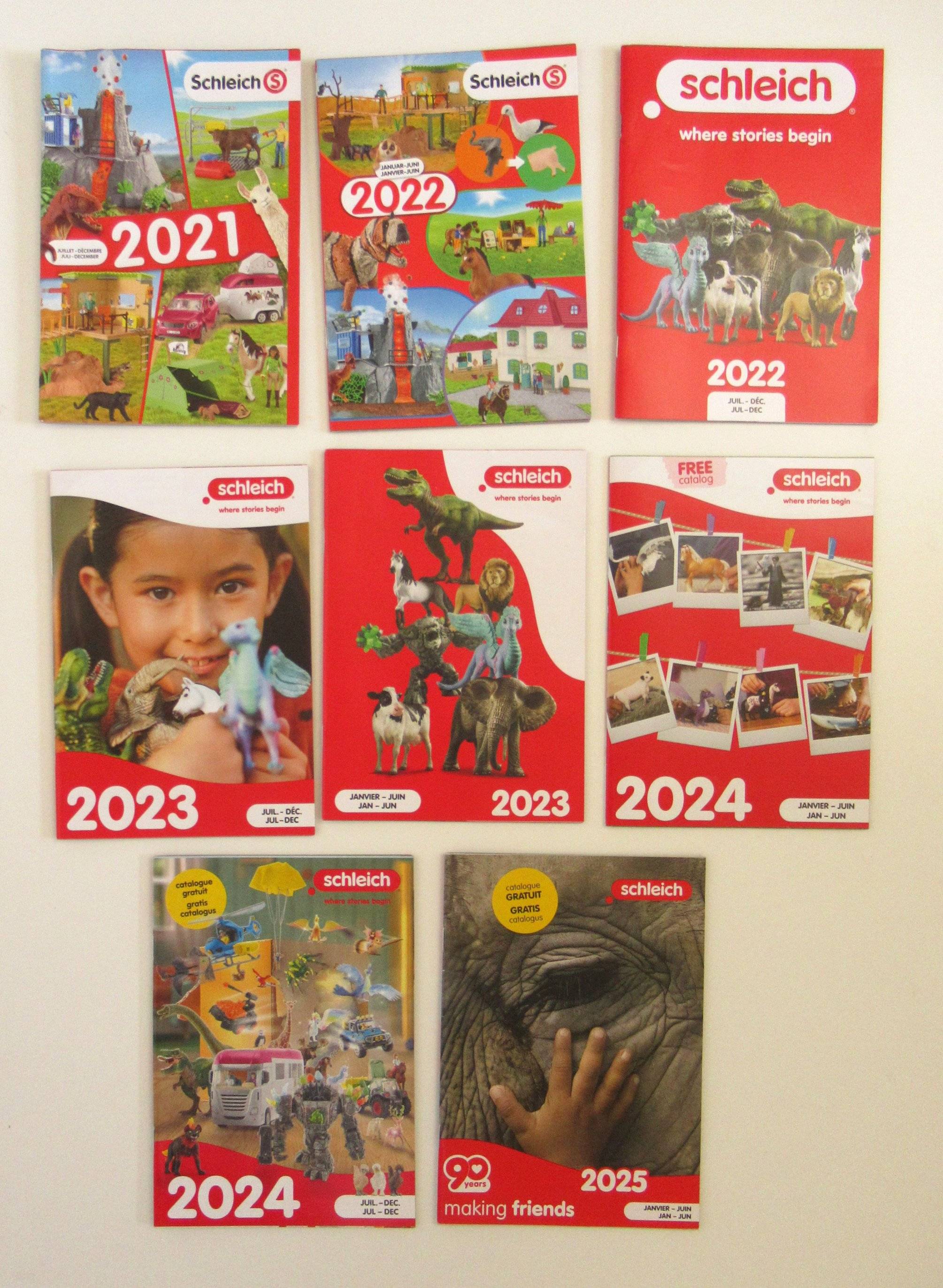 Catalogues schleich : 2021 à 2025 : 1€piece