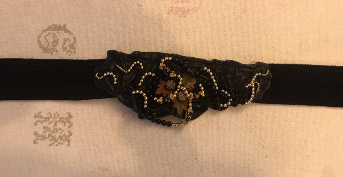 Vends ceinture en cuir froissé de la sculptrice Josépha - Taille M