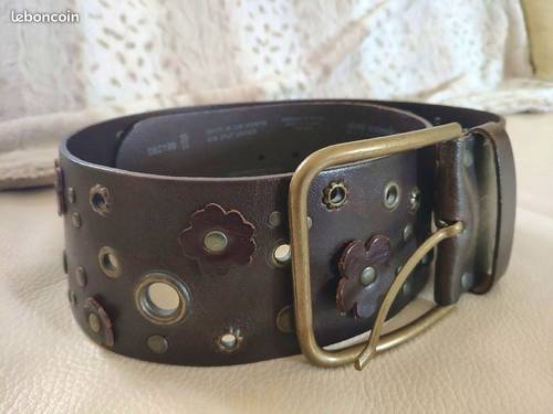 Ceinture en cuir large Alain Manoukian