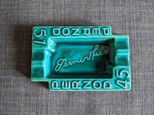 Cendrier vintage vert