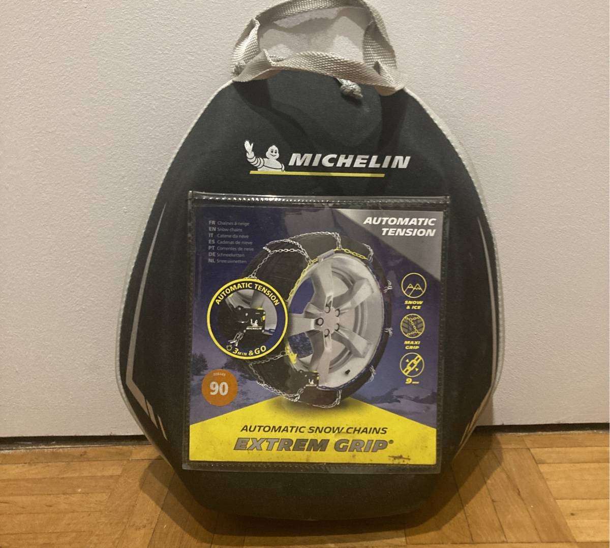 Chaines neige automatiques Michelin extrem grip 90 tailles 14 15 16 17 18 pouces