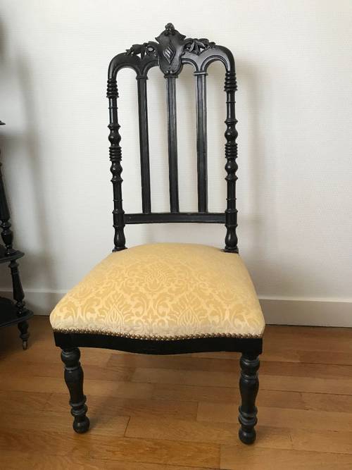 Chaise basse Napoléon III d’époque - chaise de nourrice Napléon III