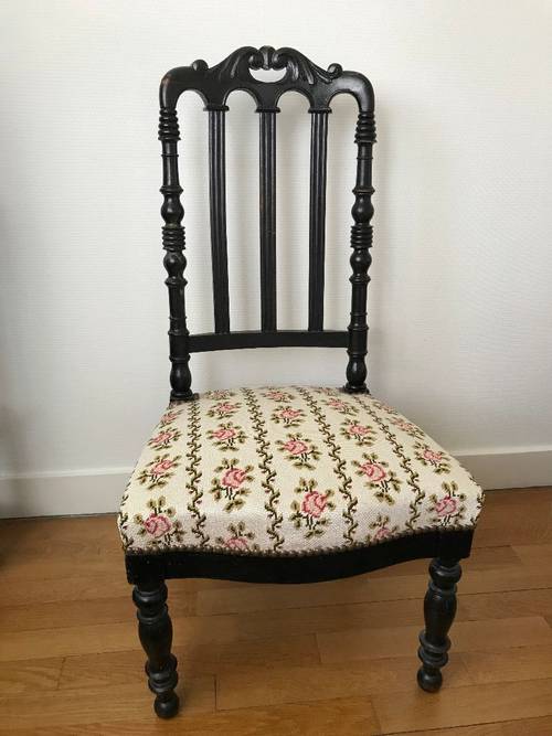 Chaise basse Napoléon III d’époque - chaise de nourrice Napoléon III