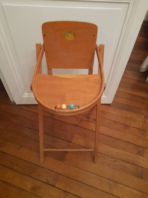 Chaise haute pour poupées, années 60