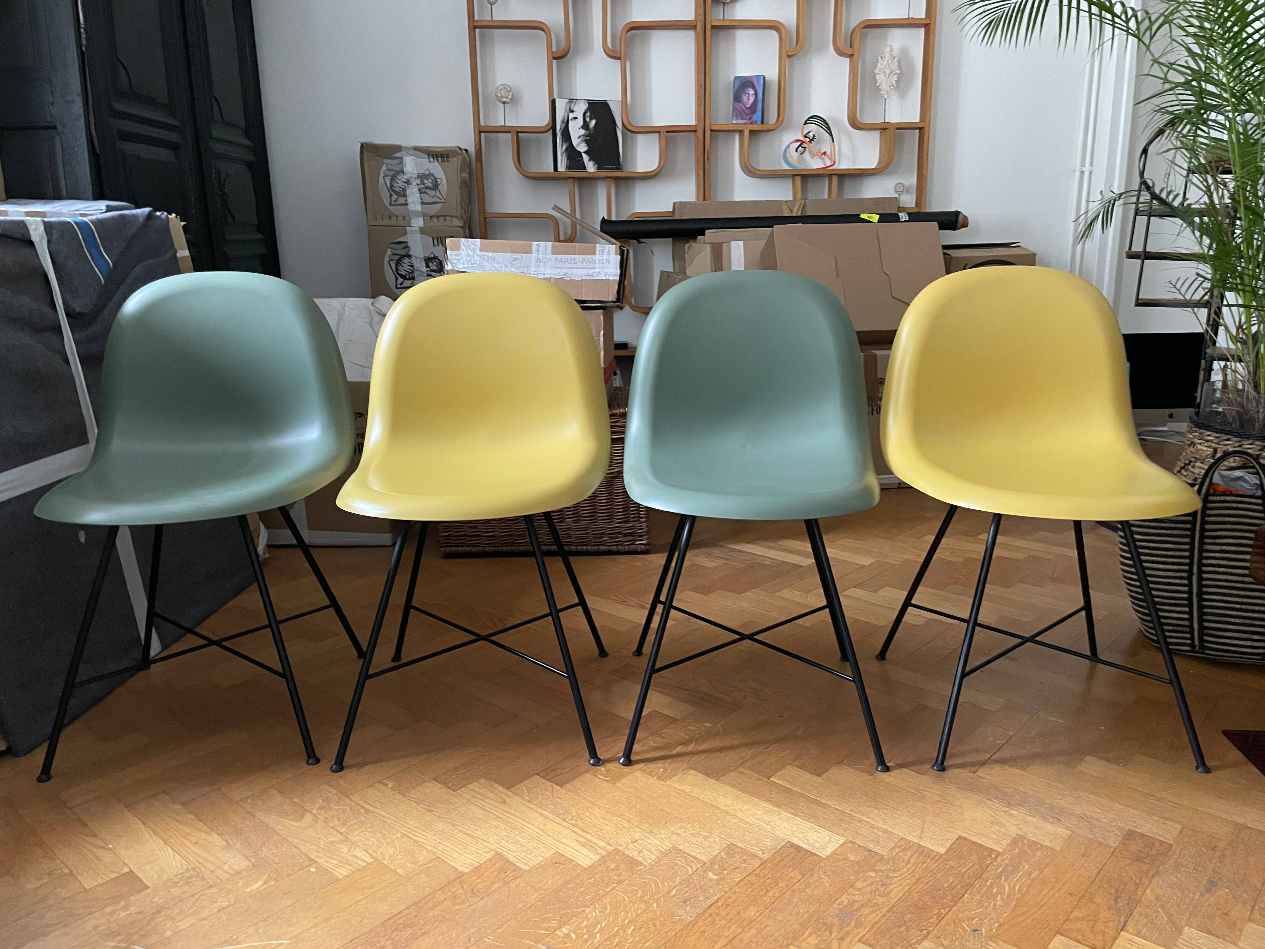 4 chaises gubi modèle 3d édition limitée