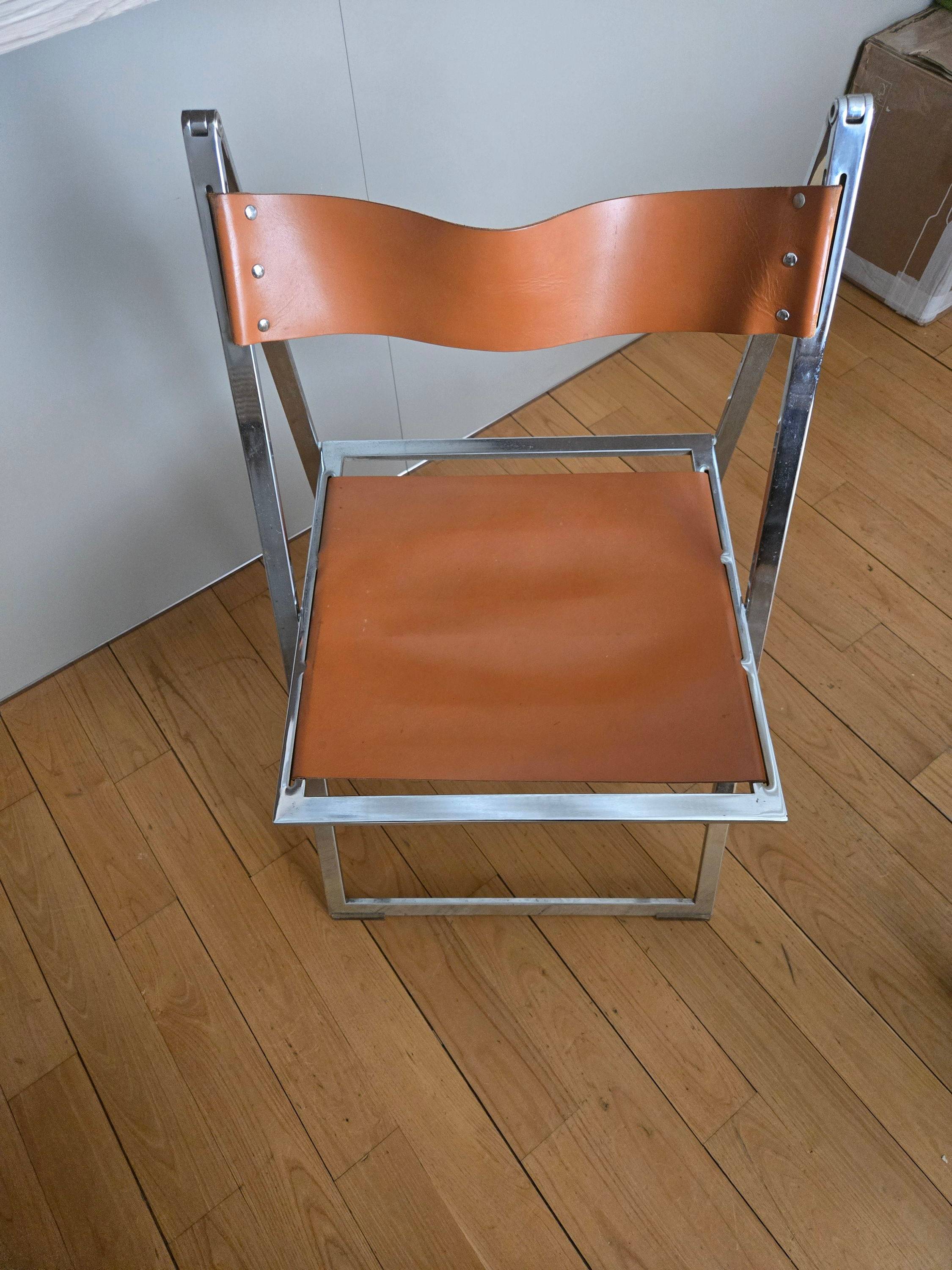 5 chaises Vintage pliantes Elios 1969