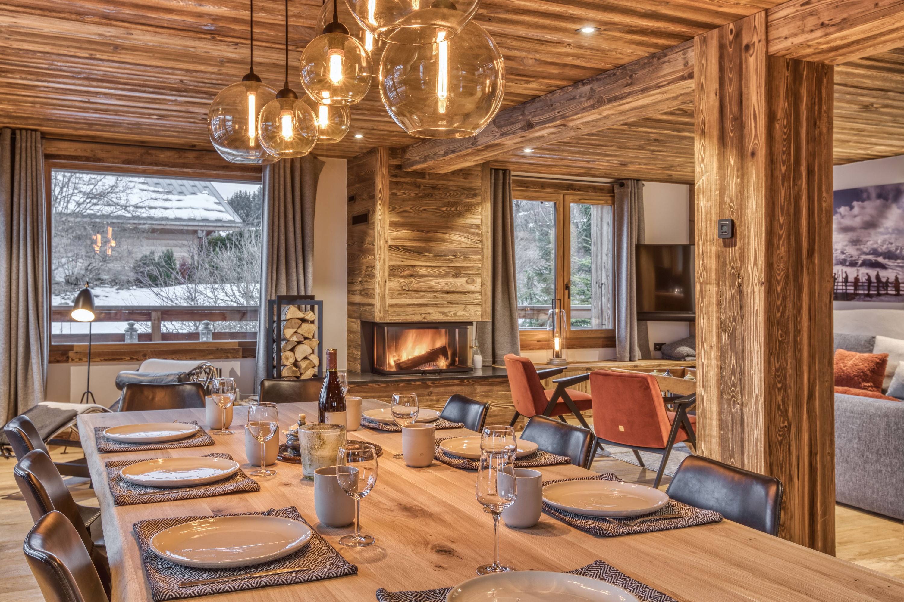 Loue Chalet dans le hameau Ormaret-Megève (74) - Spa &Montblanc - 12 couchages